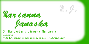 marianna janoska business card